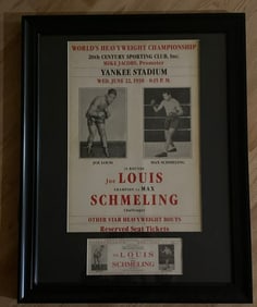 Joe Louis Max Schmelling Boxing Poster and Advertisement