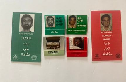 Mir Aimal Kansi Wanted Flyer from 9/11 Afghanistan War