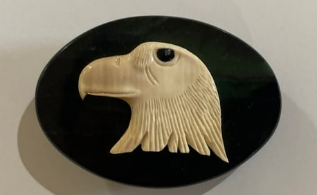 Native American Inuit Walrus Tusk Belt Buckle