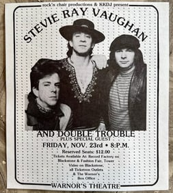 Stevie Ray Vaughan 1984 Concert Poster