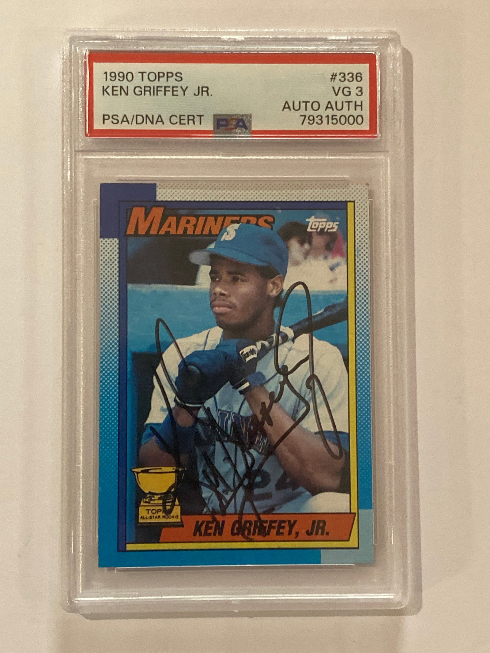 Ken Griffey Jr Autographed Rookie Baseball Card (1 of 2)