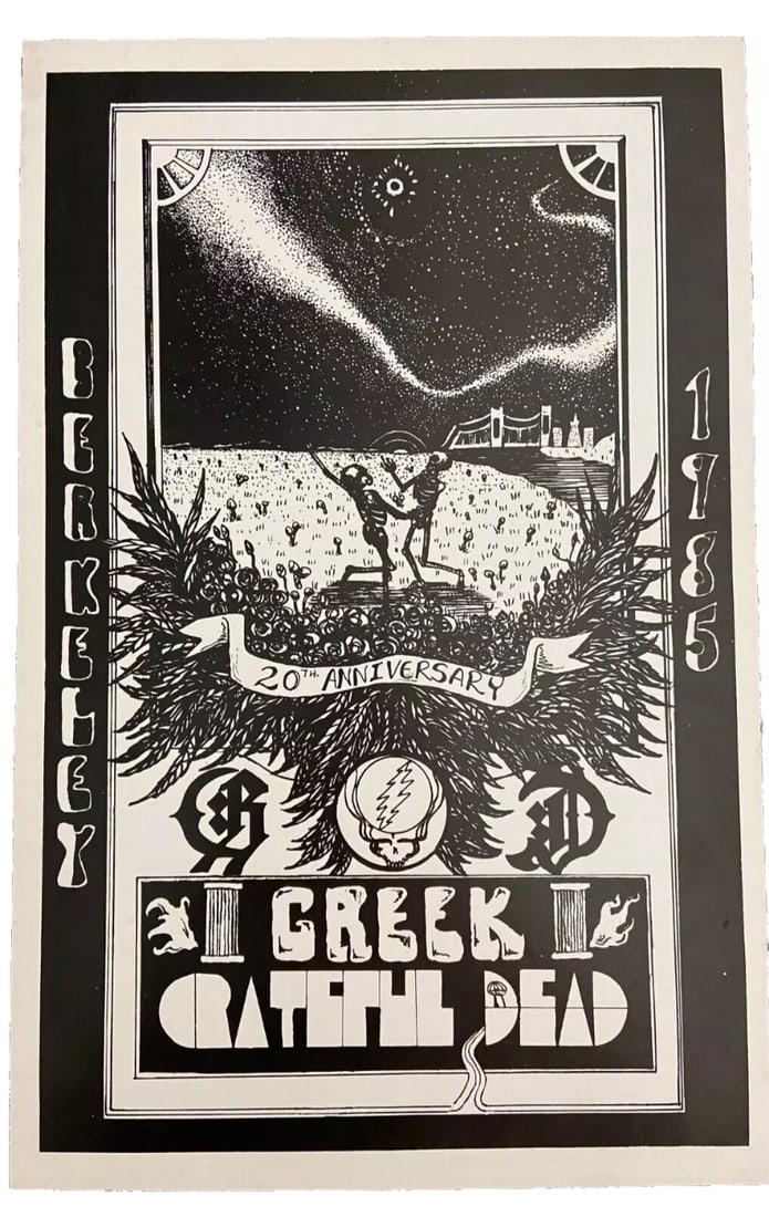 Grateful Dead 1985 Greek Theater Concert Poster (1 of 2)