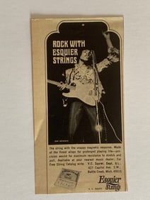Jimi Hendrix Experience 1968 Esquire Guitar Strings Ad