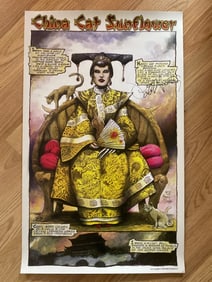 Grateful Dead Robert Hunter Autographed China Cat Sunflower Poster 1st Printing