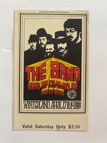 The Band 1969 Winterland Concert Ticket
