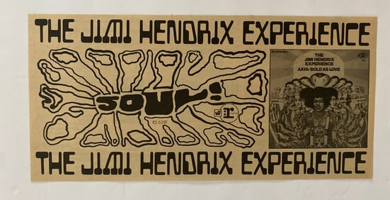 Jimi Hendrix 1968 Axis Bold as Love Ad Poster