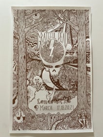 Grateful Dead 1991 Landover Maryland Concert Poster 1st Printing