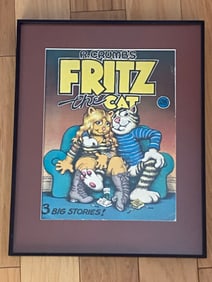 Robert Crumb Fritz the Cat Framed Comic