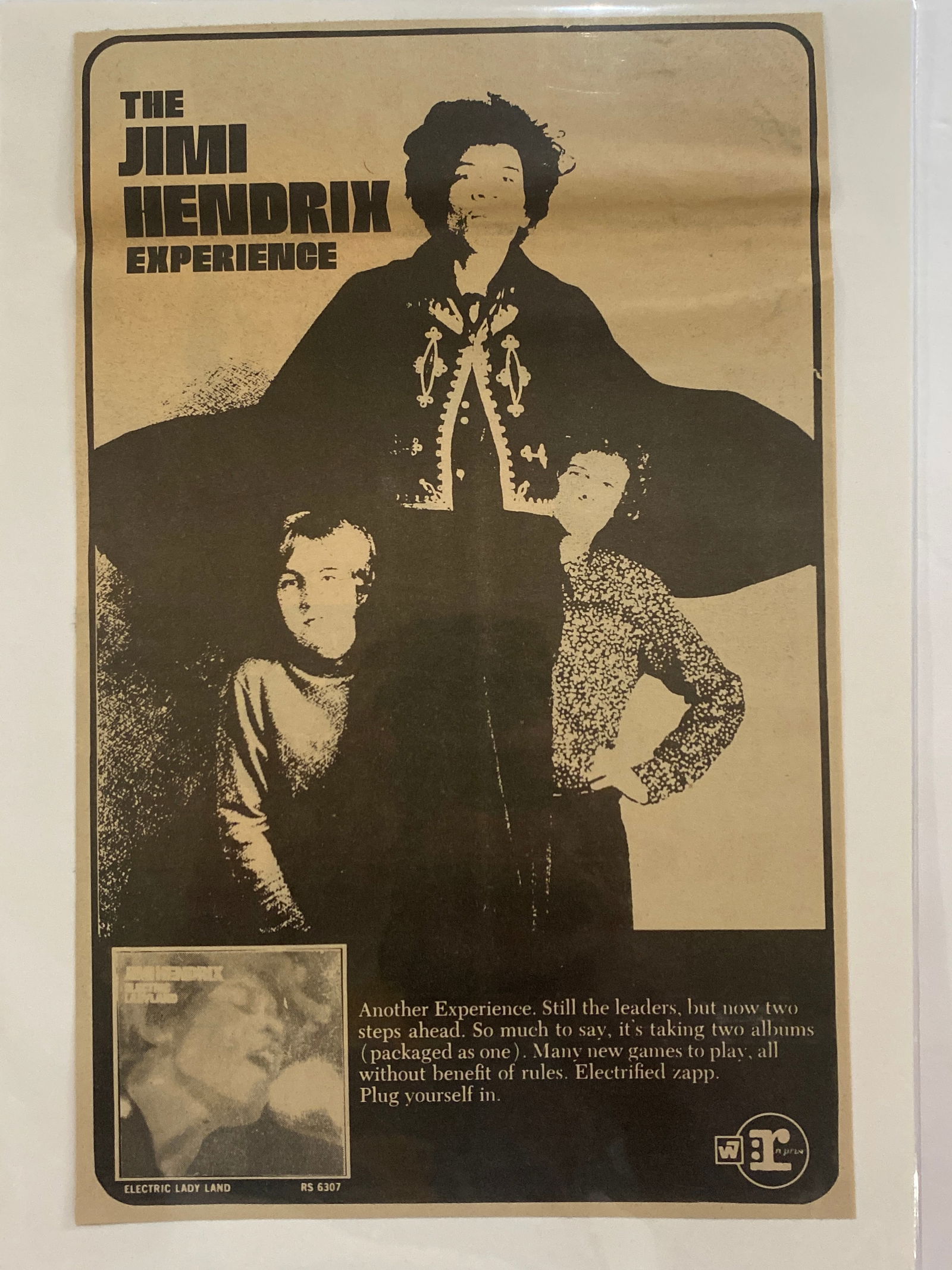 Jimi Hendrix 1968 Electric Ladyland Ad Poster (1 of 1)