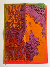 Janis Joplin 1967 Sausalito Concert Poster 1st Printing
