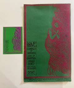 Stanley mouse signed Avalon concert poster and hand bill