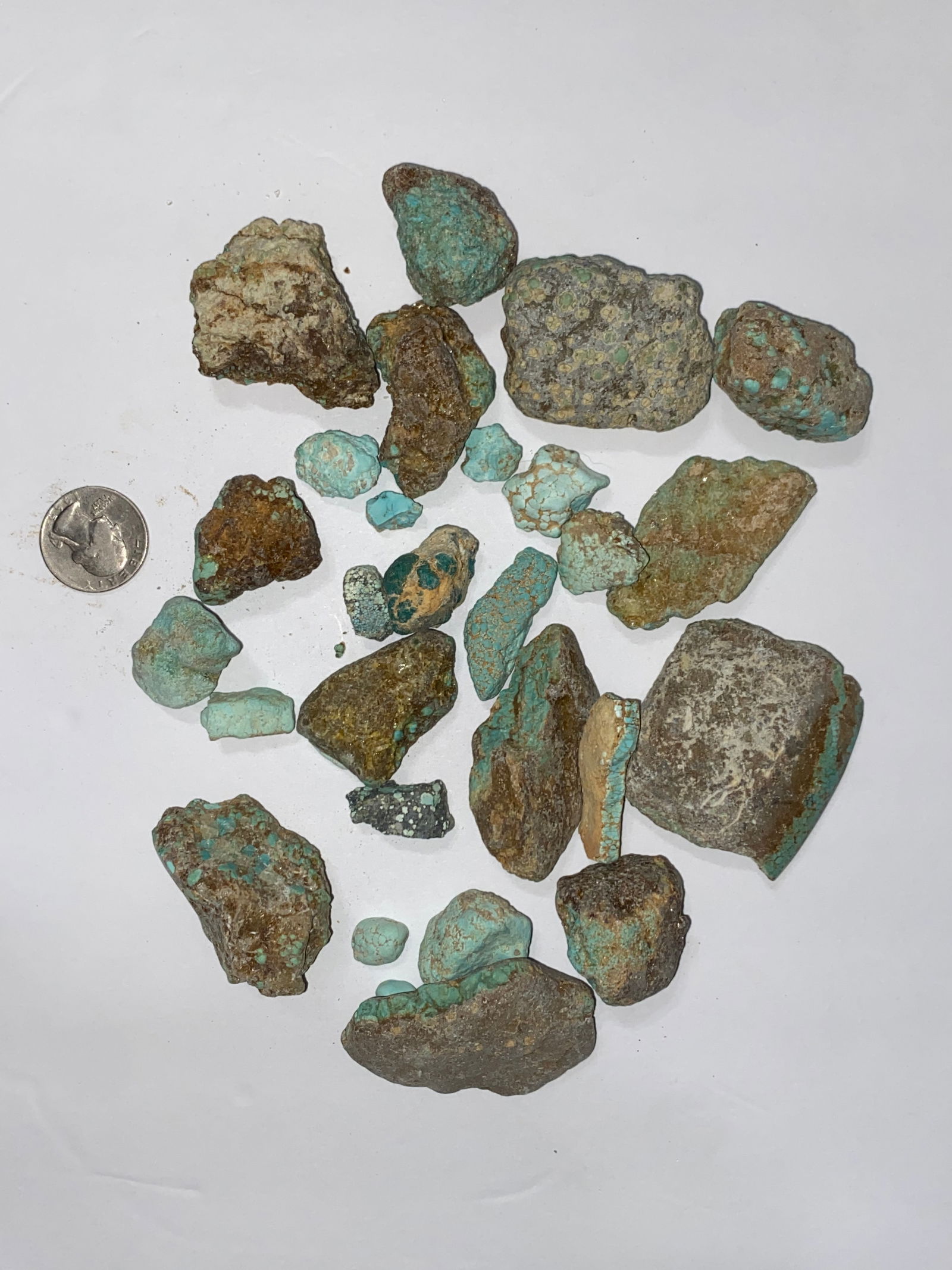 Raw Turquoisse Halloran Springs Mined (1 of 2)