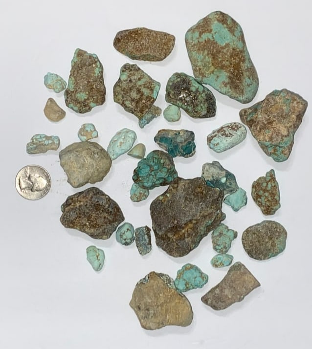 Raw Turquoise Halloran Springs Mined (1 of 2)