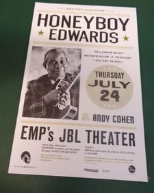 Honeyboy Edwards Blues Concert Poster