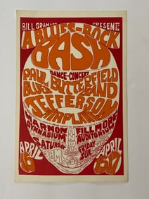 Jeffferson Airplane All Blues Fillmore Handbill