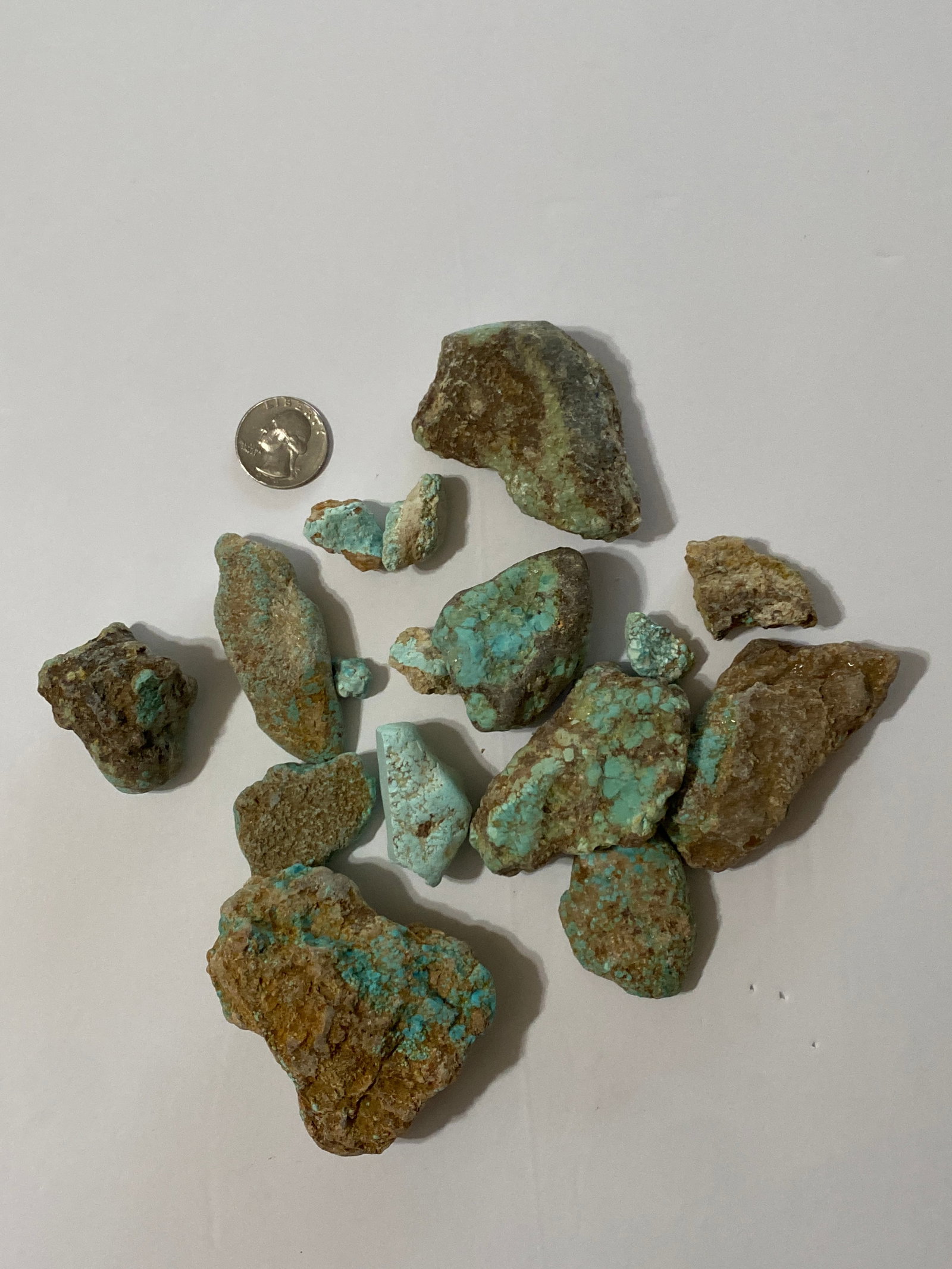 Raw Turquoise Halloran Springs Mined (1 of 2)