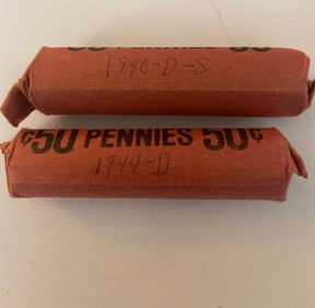 Wheat Penny Rolls Unsearched (2)