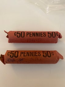 Wheat Penny Rolls Unsearched (2)