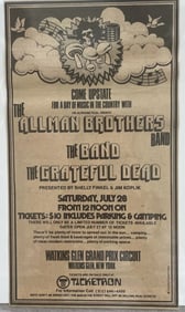 Grateful Dead 1973 Watkins Glen Concert Ad Poster