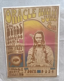 The Byrds 1967 Oracle Benefit Concert Ad Poster