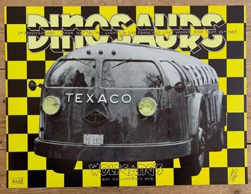Dinosaurs 1983 Alton Kelly Randy Tuten Concert Poster