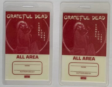 Grateful Dead 1982 Backstage Pass