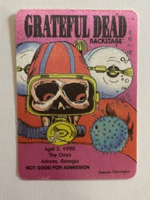 Grateful Dead 1990 Concert Backstage Pass