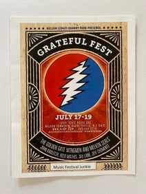 Grateful Dead Grateful Fest Concert Flyer