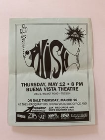 Phish 1994 Buena Vista Theatre Concert Poster