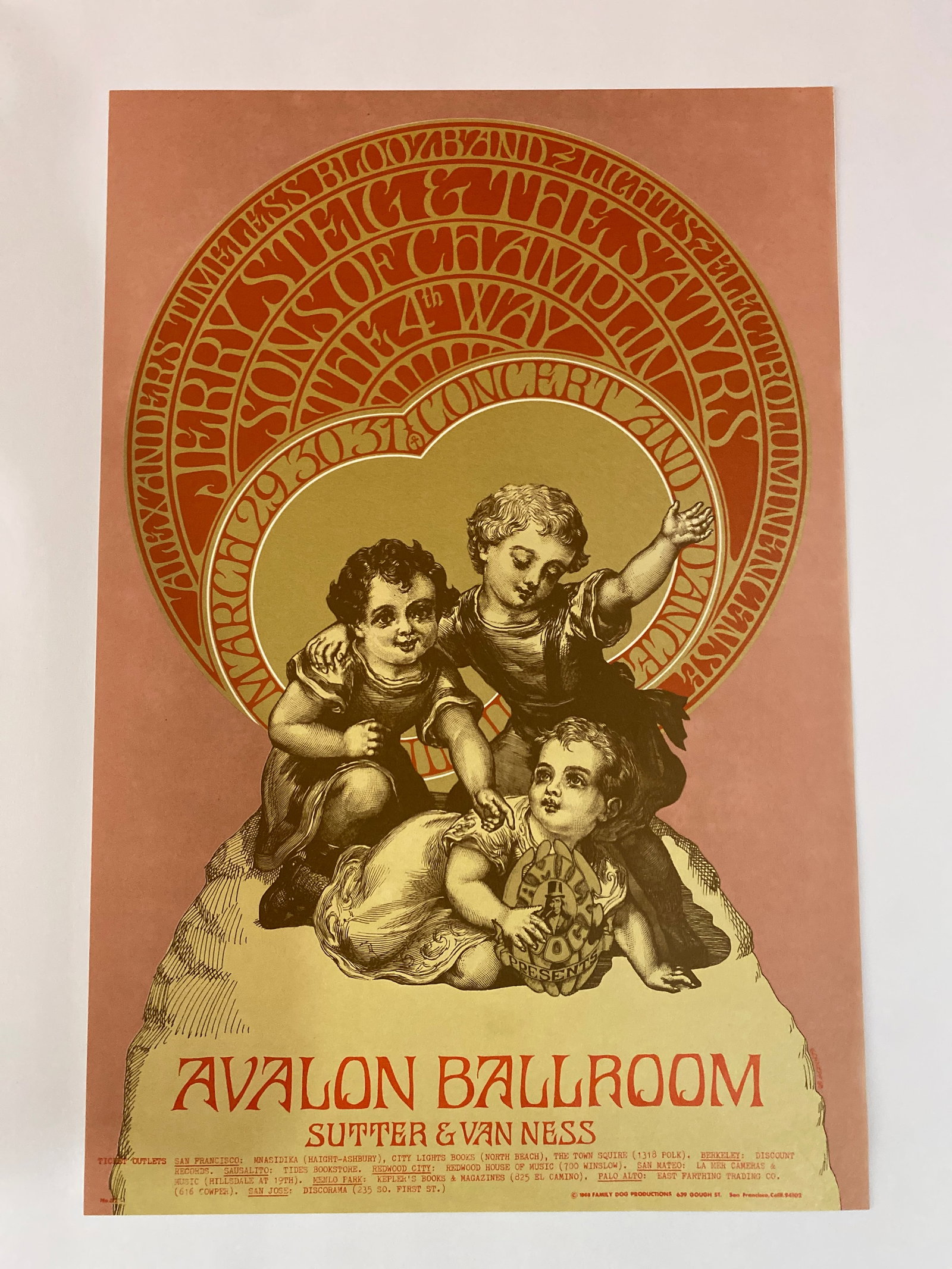 Family Dog 1968 Avalon Ballroom Concert Poster: This Family Dog 1968 Avalon Ballroom Concert Poster is a rare and iconic piece of psychedelic rock history, capturing the vibrant counterculture of the late 1960s. Featuring stunning artwork that embo