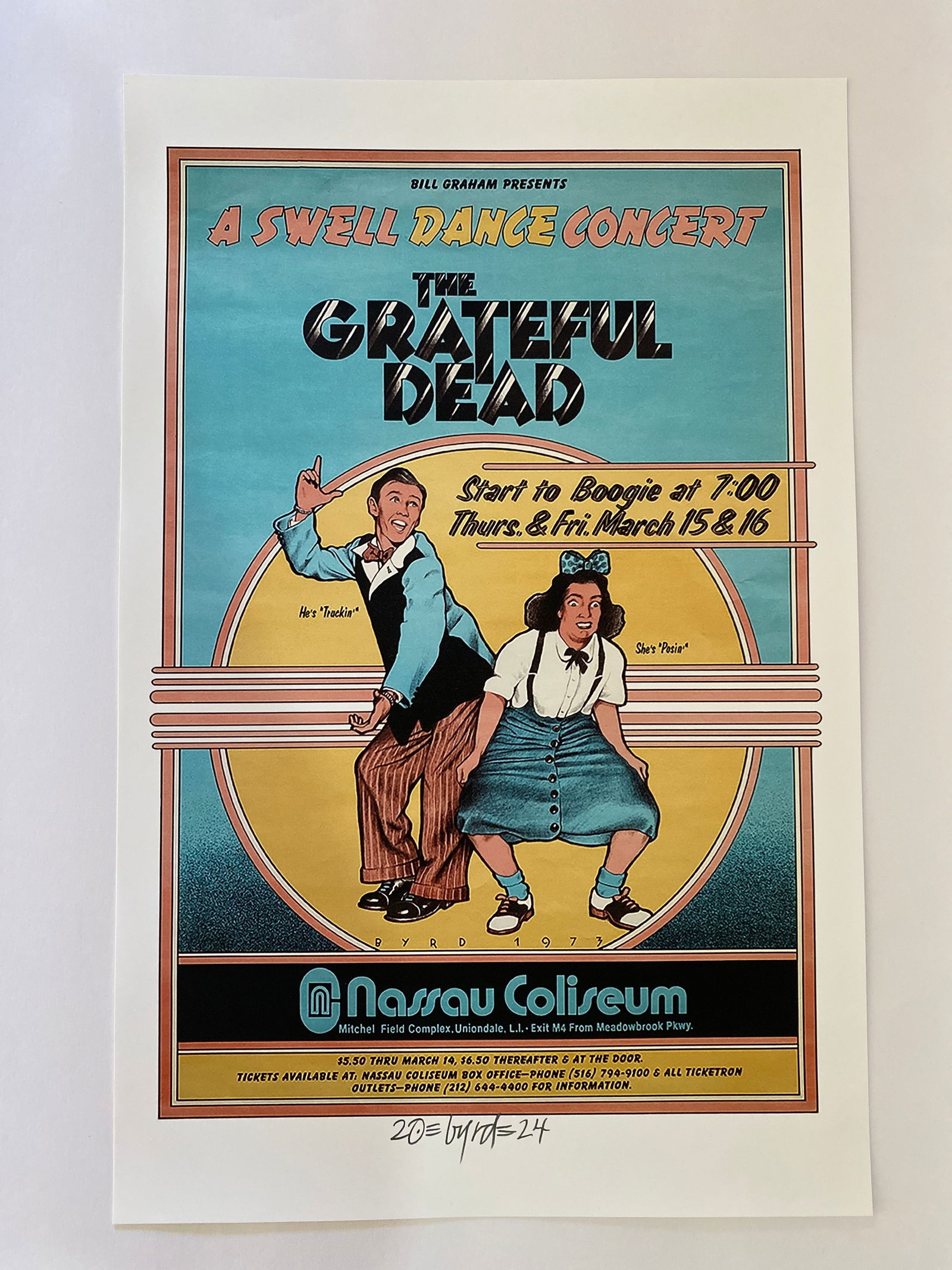 Grateful Dead David Byrd Artist Proof Concert Poster (1 of 1)
