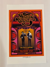 Seals & Crofts 1968 Concert Poster David Byrd Artist Proof