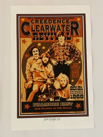 Creedence Clearwater Revival Concert Poster David Byrd Artist Proof
