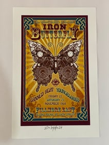 Iron Butterfly 1968 Concert Poster David Byrd Artist Proof
