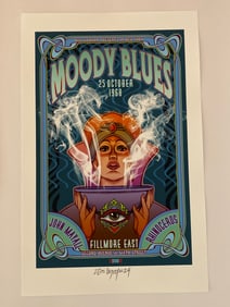 Moody Blues 1968 Concert Poster David Byrd Artist Proof