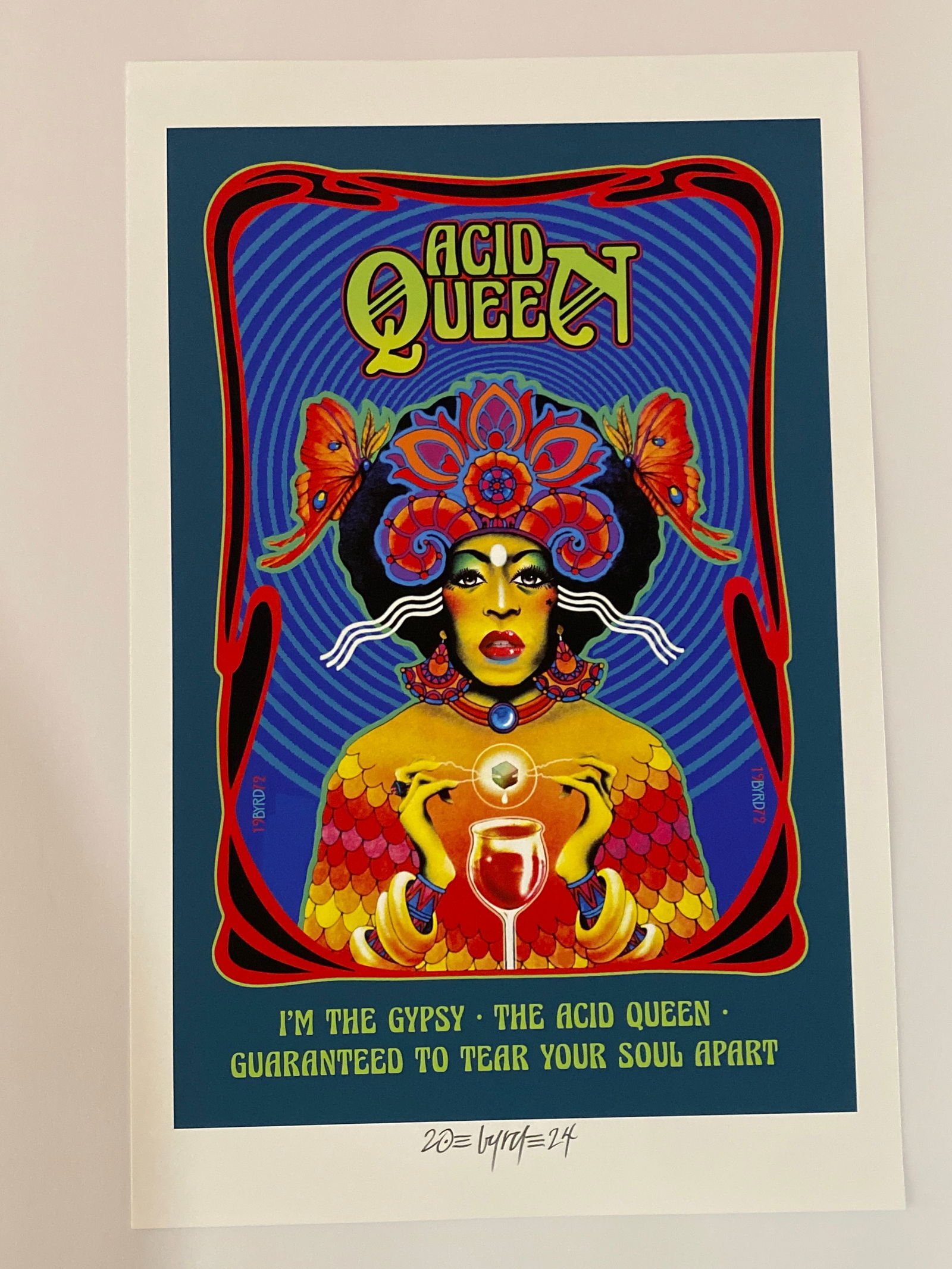 The Who 1970 David Byrd Artist Proof Concert Poster (1 of 1)