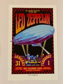 Led Zeppelin 1969 David Byrd Concert Poster Artist Proof