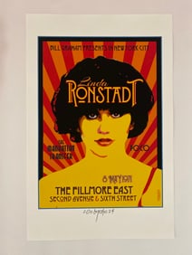 Linda Rondstat 1971 David Byrd Artist Proof Concert Poster