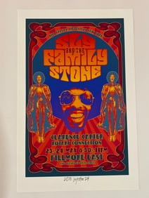Sly and The Family Stone 1969 David Byrd Artist Proof Concert Poster
