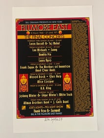 Fillmore Final Shows David Byrd Artist Proof Concert Poster