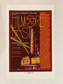 Fillmore Fifty Years David Byrd Artist Proof Concert Poster