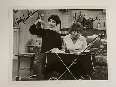 Penny Marshall and Cindy Williams autographed Leverne and Shirley Photo