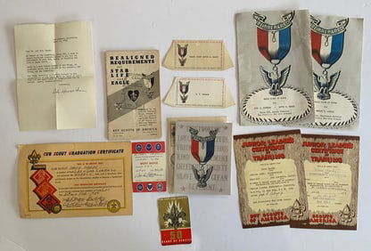 Boy Scouts of America Vintage Eagle Scout Certificates