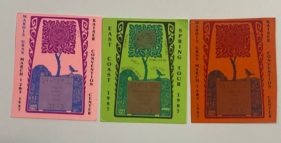 Grateful Dead Vintage 1980's Cosmic Charlie Campaign After Party Passes