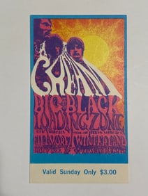 Cream Original Fillmore Concert Ticket