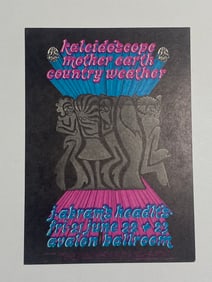 Kaleidoscope Mother Earth Avalon Ballroom Concert Postcard 1st Printing