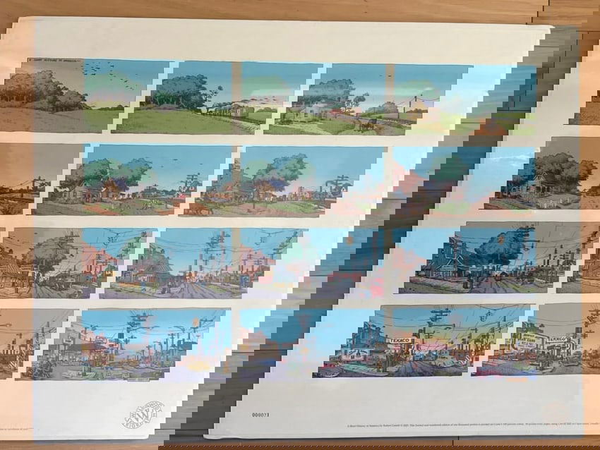 Robert Crumb A Short History of America Artist Proof Serigraph #31: Up for auction is a rare and coveted collectible—the Robert Crumb "A Short History of America Artist Proof #31." This exceptional piece, meticulously crafted by the legendary underground cartoonist,