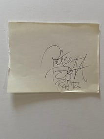 Peter Tosh autographed paper