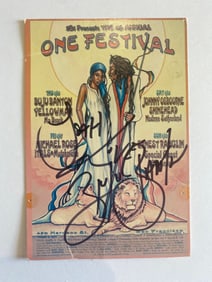 Buju Banton autographed concert postcard