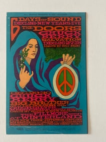 The Doors 1967 New Years Fillmore Concert Poster 1st Printing